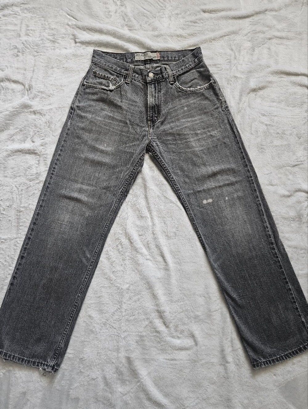 Levi's Charcoal Gray Relaxed Straight Jeans